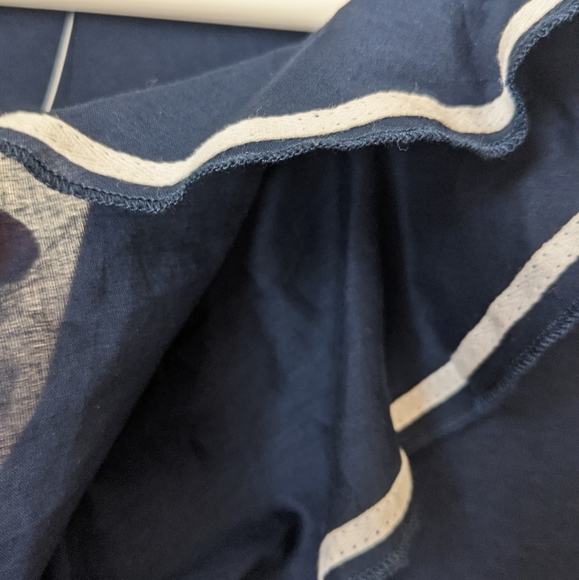 NWT Lauren by Ralph Lauren Navy Ruffled Blouse - Picture 8 of 11